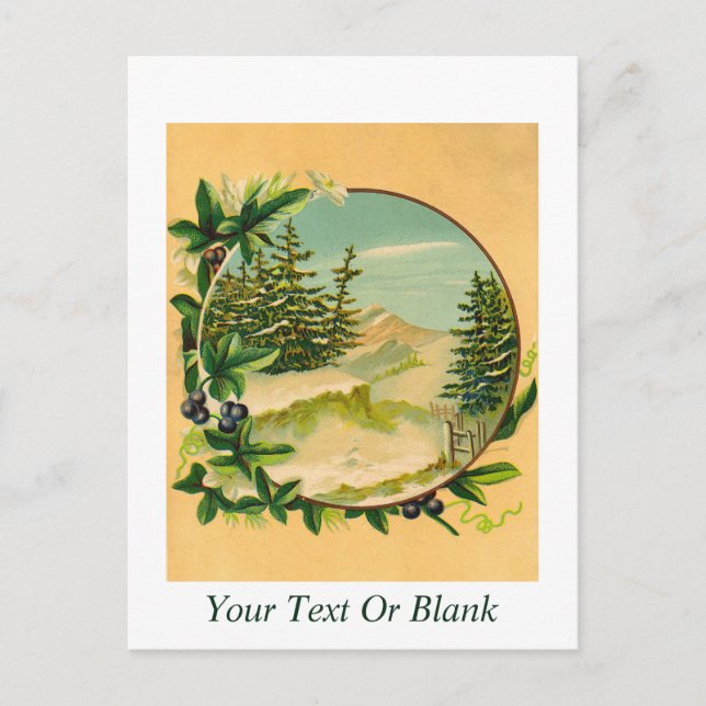Carte Postale Scène de montagne rustique (Devant)