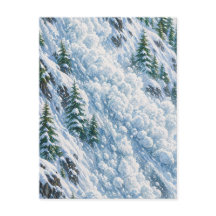 Scène de neige de montagne d'avalanche
