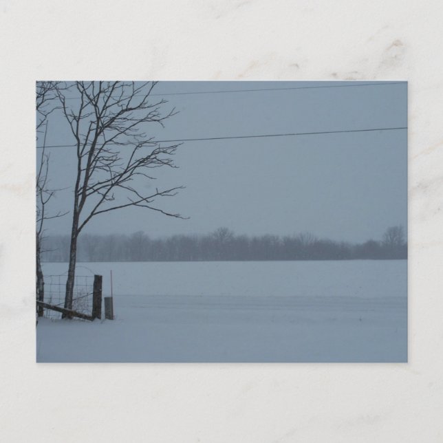 Carte Postale Scène De Neige Du Centre De L'Indiana (Devant)