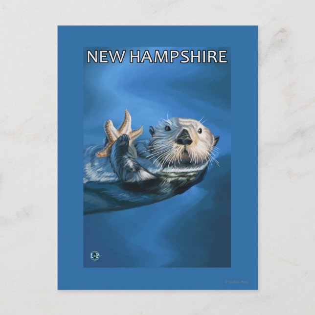 Carte Postale Scène de Otter de mer du New Hampshire (Devant)
