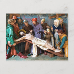 Carte Postale Scène de Pâques de la Crucifixion.