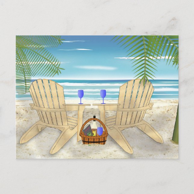 Carte Postale Scène de plage (Devant)
