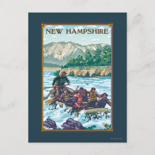Carte Postale Scène de Rafting de la rivière New Hampshire