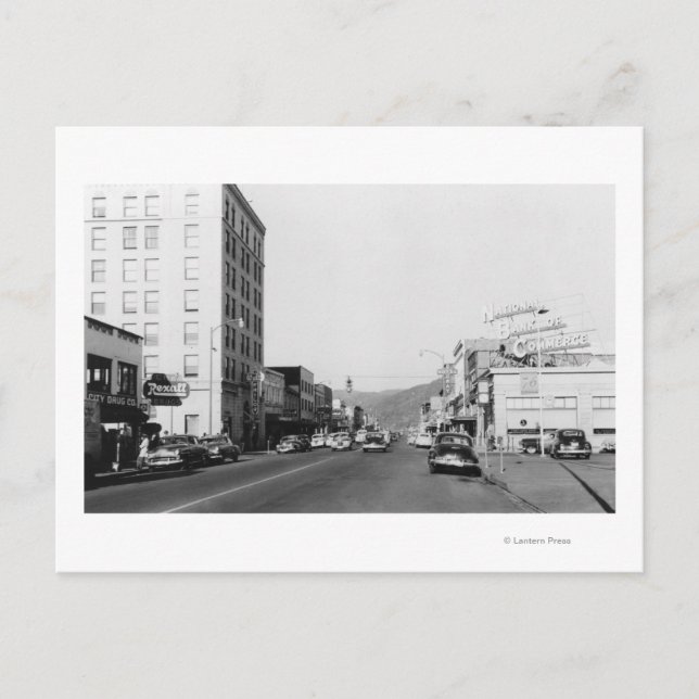 Carte Postale Scène de rue à Aberdeen, WA Photographie (Devant)
