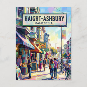 Carte Postale Scène de rue à Haight-Ashbury en Californie