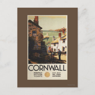 Carte Postale Scène de rue avec deux hommes en train de travaill