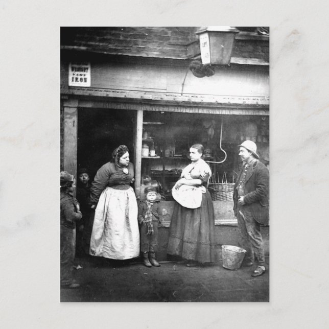 Carte Postale Scène de rue dans Londres victorienne (Devant)