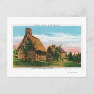 Carte Postale Scène de village des pionniers dans Forest River P