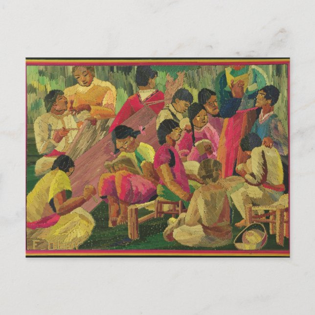 Carte Postale Scène de village mexicain (Devant)