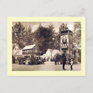 Carte Postale Scène de ville allemande, policier et garçon Vinta