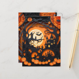 Carte Postale Scène d'Halloween