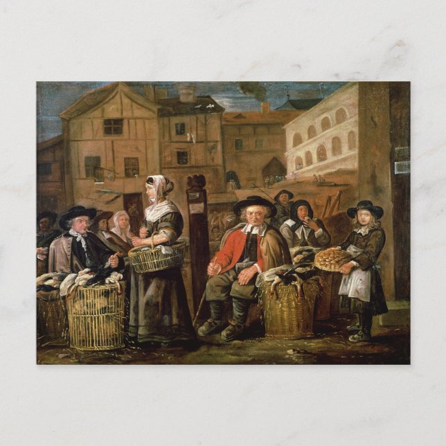 Carte Postale Scène du marché (Devant)