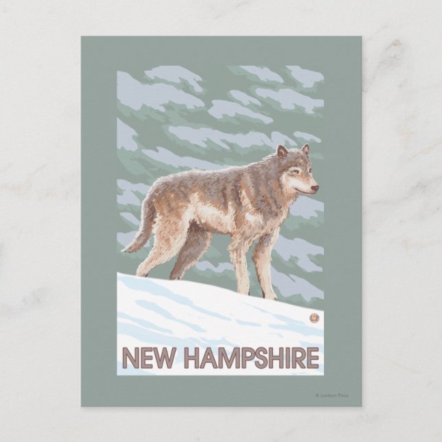 Carte Postale Scène du New HampshireWolf (Devant)