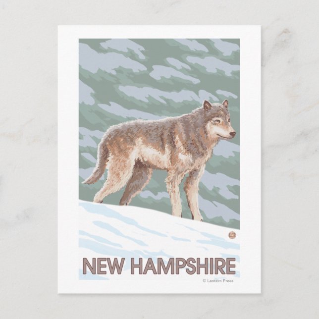 Carte Postale Scène du New HampshireWolf (Devant)