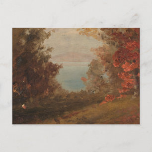 Carte Postale Scène forestière En automne Hudson ou Maine 1860 A