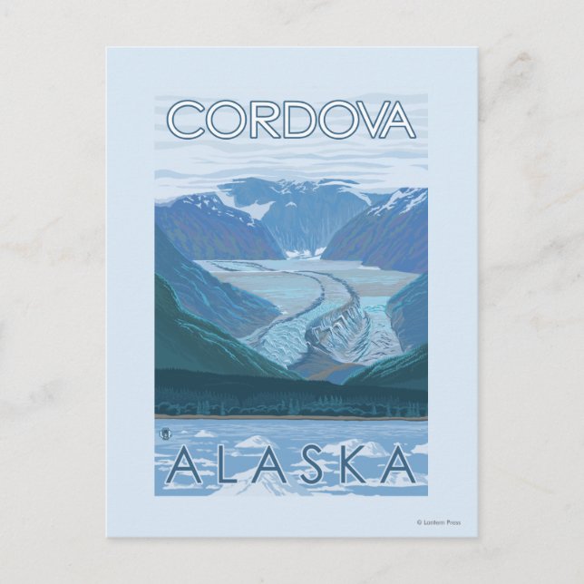 Carte Postale Scène glaciaire - Cordova, Alaska (Devant)