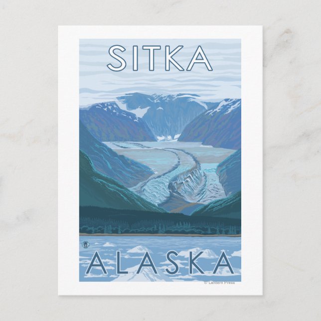 Carte Postale Scène glaciaire - Sitka, Alaska (Devant)