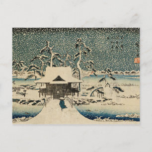 Carte Postale Scène hiroshige d'Utagawa