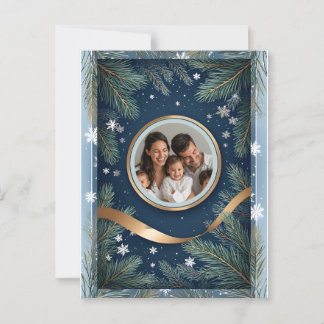 Carte Postale Scène hivernale festive de Noël