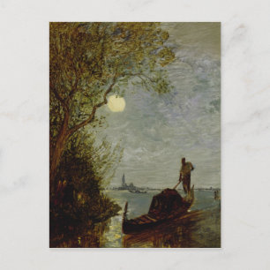 Carte Postale Scène Lune avec Gondola
