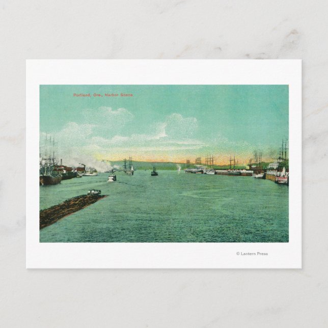 Carte Postale Scène portuaire à Portland, Oregon 2 (Devant)