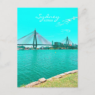 Carte Postale Scène portuaire du pont ANZAC de Sydney