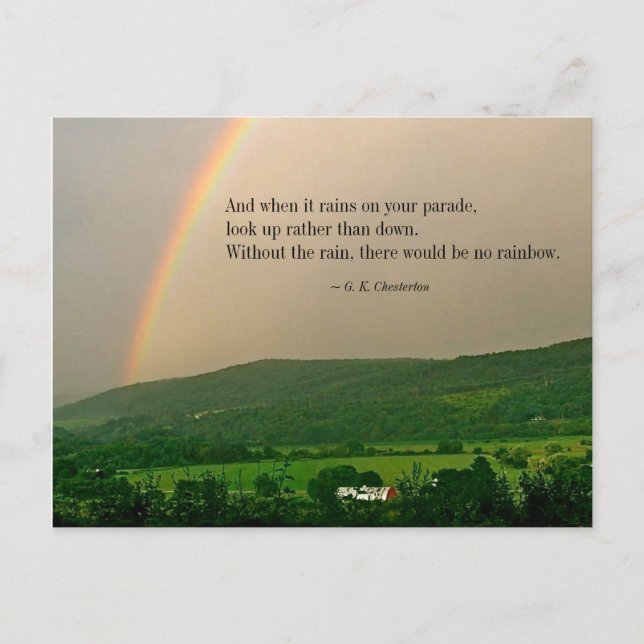 Carte Postale Scène Rainbow Inspirationnelle et (en option) PC (Devant)