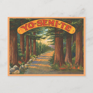 Carte Postale Scène vintage de Yosemite en Californie