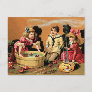Carte Postale Scène vintage d'Halloween.