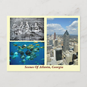 Carte Postale Scènes d'Atlanta, Géorgie