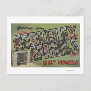 Carte Postale Scènes de grandes lettres - Berkeley Springs, WV