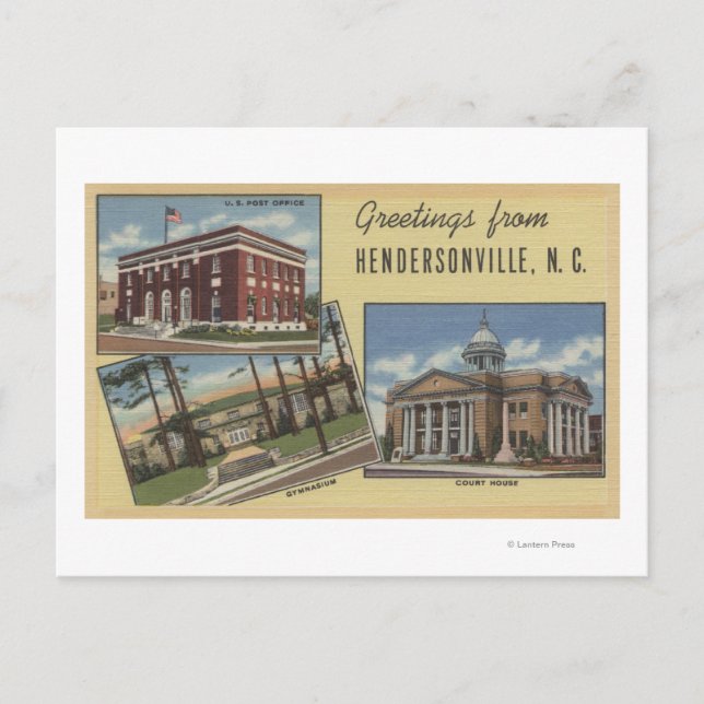 Carte Postale Scènes de grandes lettres - Hendersonville, NC (Devant)