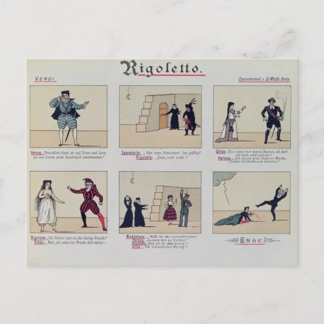 Carte Postale Scènes de l'opéra "Rigoletto" (Devant)