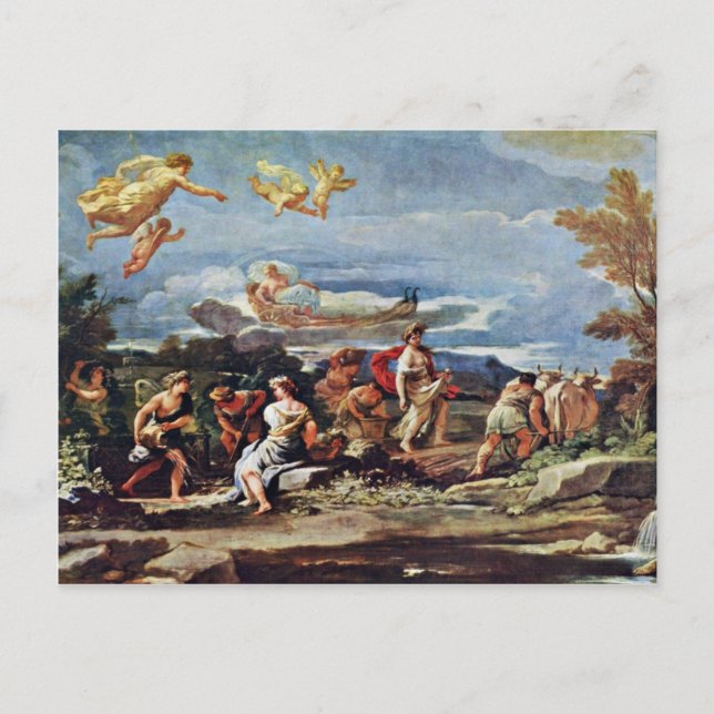 Carte Postale Scènes De Mythologie : Vertumnus Et Pomona De Gio (Devant)