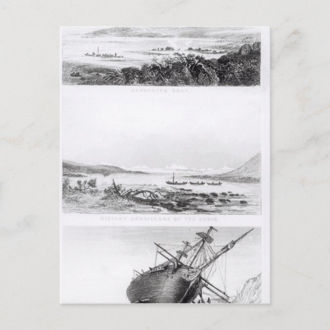 Carte Postale Scènes du "Beagle" en réparation (Devant)