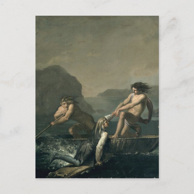 Carte Postale Scènes du "voyage souterrain de Niels Klim" (Devant)