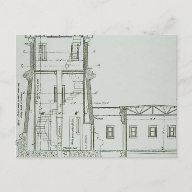 Carte Postale Schéma du phare de Split Rock (Devant)