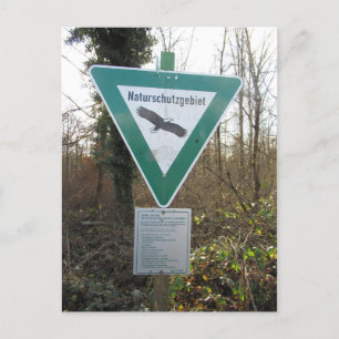 Carte Postale Schild Naturschutzgebiet