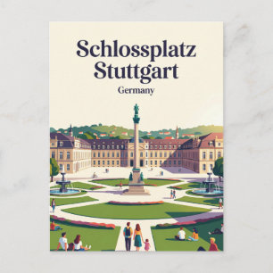 Carte Postale Schlossplatz Stuttgart Allemagne