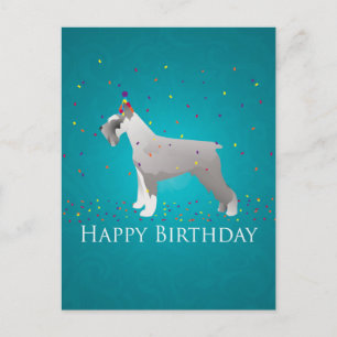 Carte Postale Schnauzer Bonne conception d'anniversaire