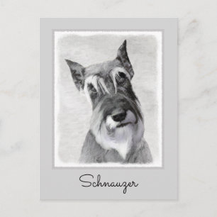 Carte Postale Schnauzer (Giant) Peinture - Chien Art