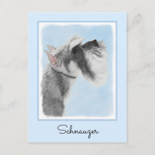 Carte Postale Schnauzer (Giant, Standard) Peinture - Chien Art