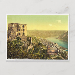 Carte Postale Schonburg et Oberwesel, Rhin, Allemagne rare P