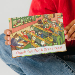 Carte Postale Schoolclass with kittens Teacher Appreciation card