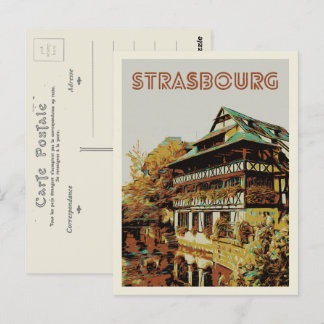 Carte Postale SchStrasbourg, illustration typique de la maison F