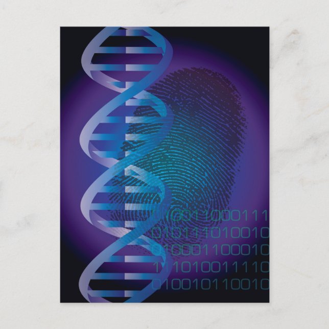 Carte Postale Science d'empreinte ADN (Devant)