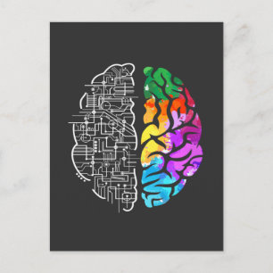 Carte Postale Science du génie cérébral coloré