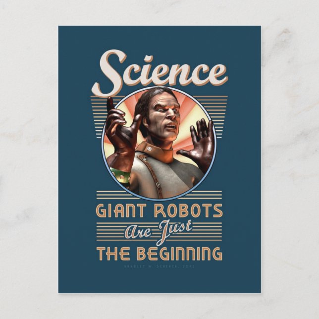 Carte Postale Science : Les robots géants ne sont qu'un début (Devant)
