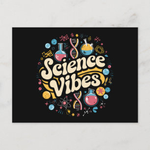 Carte Postale Science Vibes Groovy Première Journée de Rentree S