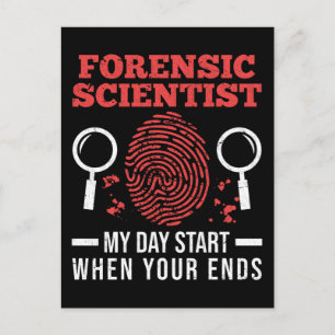 Carte Postale Scientifique en criminalistique Enquêteur en scien